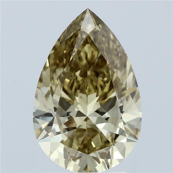 3.2ct Pear FANCY INTENSE YELLOW VS1 Lab Created Diamond