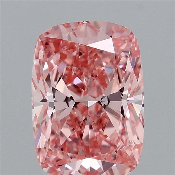 1.9ct Cushion FANCY VIVID PINK VVS2 Lab Created Diamond