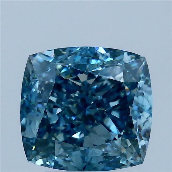 3.18ct Cushion FANCY VIVID BLUE VS1 Lab Created Diamond