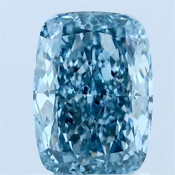 1.6ct Cushion FANCY VIVID BLUE VS1 Lab Created Diamond