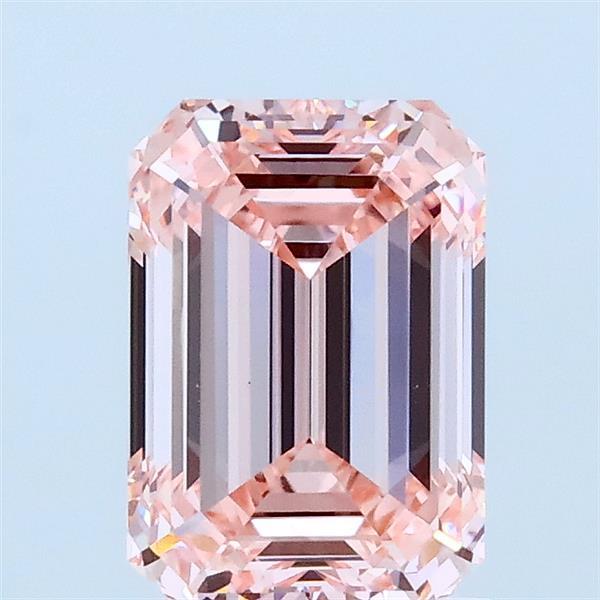 1.5ct Emerald FANCY INTENSE PINK VS1 Lab Created Diamond