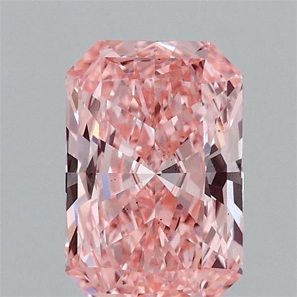 1.01ct Radiant FANCY VIVID PINK VS2 Lab Created Diamond