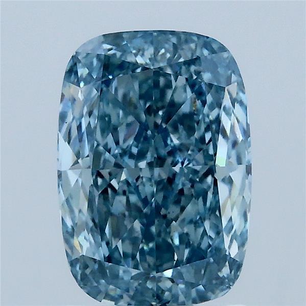 2.09ct Cushion FANCY VIVID BLUE VS2 Lab Created Diamond