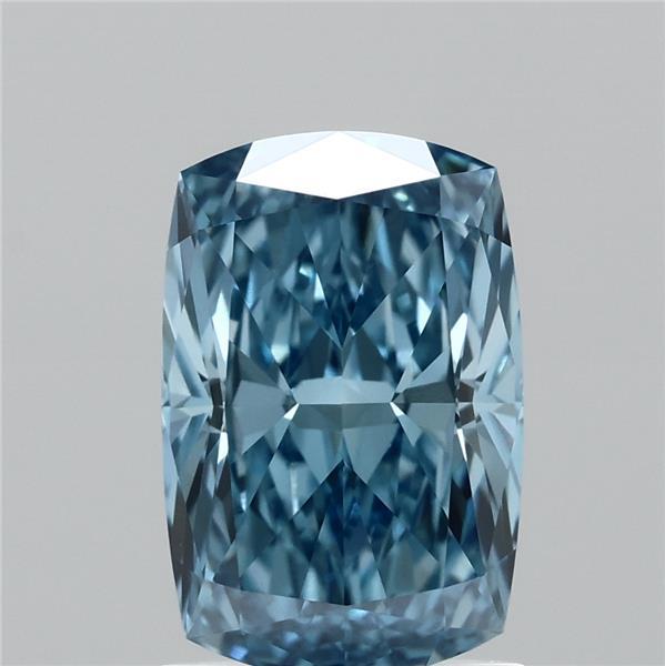 1.45ct Cushion FANCY VIVID BLUE VVS2 Lab Created Diamond