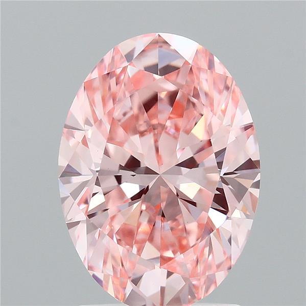 2.03ct Oval FANCY VIVID PINK VS1 Lab Created Diamond