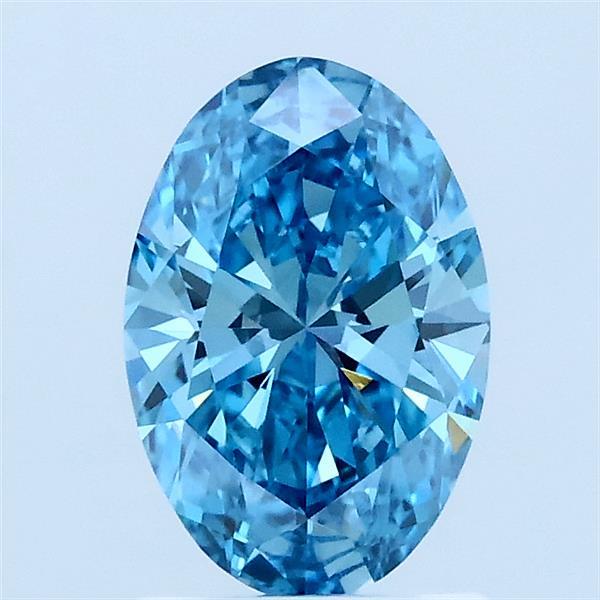 1.05ct Oval FANCY VIVID BLUE VVS2 Lab Created Diamond