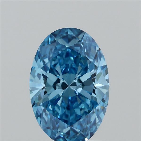 1.2ct Oval FANCY VIVID BLUE VS1 Lab Created Diamond