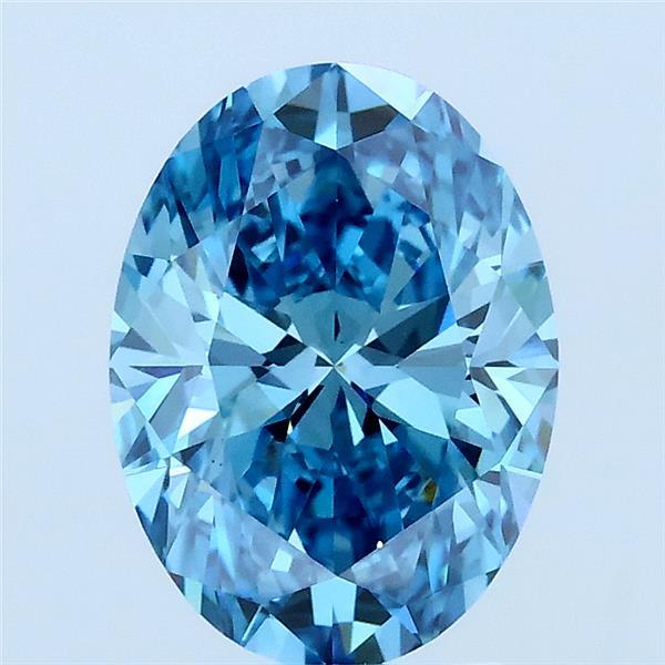 2.01ct Oval FANCY VIVID BLUE VS1 Lab Created Diamond