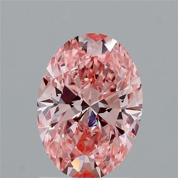 1.48ct Oval FANCY VIVID PINK VVS2 Lab Created Diamond