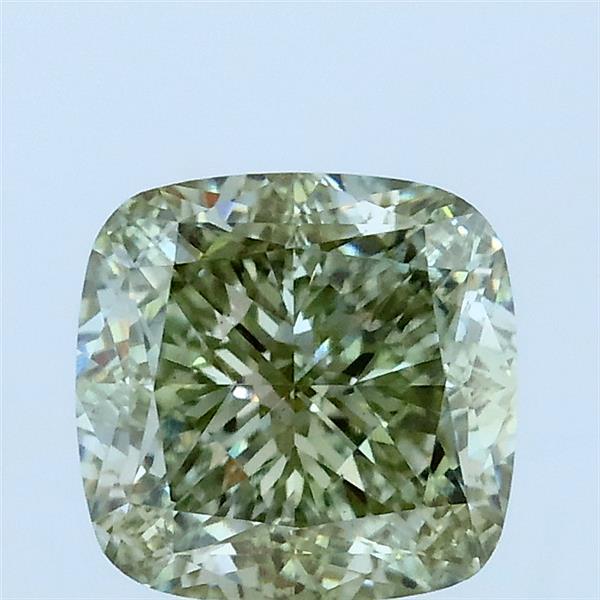 2.02ct Cushion FANCY GREEN VS1 Lab Created Diamond