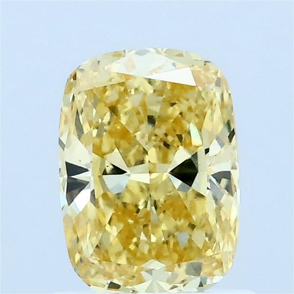 0.97ct Cushion FANCY INTENSE YELLOW VS1 Lab Created Diamond