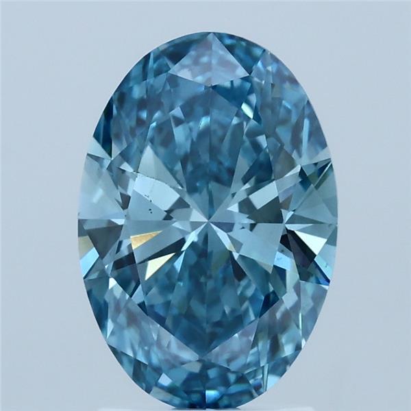 2ct Oval FANCY VIVID BLUE VS2 Lab Created Diamond