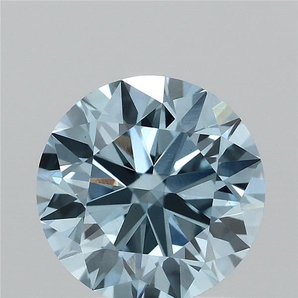 1.5ct Round FANCY VIVID BLUE VS1 Lab Created Diamond