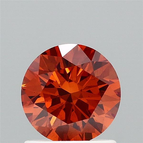 1.04ct Round FANCY INTENSE BROWNISH ORANGE VS1 Lab Created Diamond
