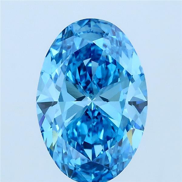1.97ct Oval FANCY VIVID BLUE VVS2 Lab Created Diamond