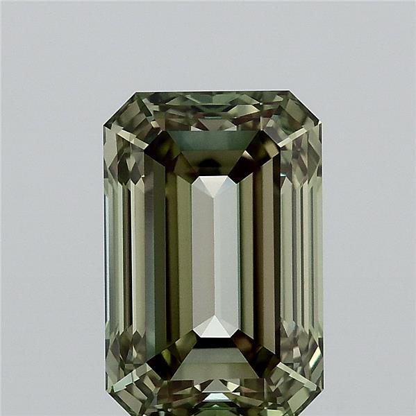 2.57ct Emerald FANCY VIVID GREEN VVS2 Lab Created Diamond