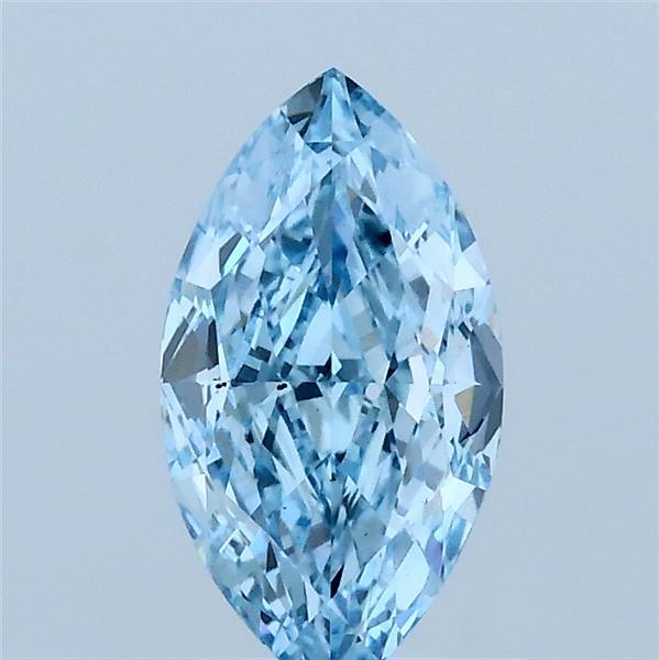 1.04ct Marquise FANCY VIVID BLUE VS2 Lab Created Diamond
