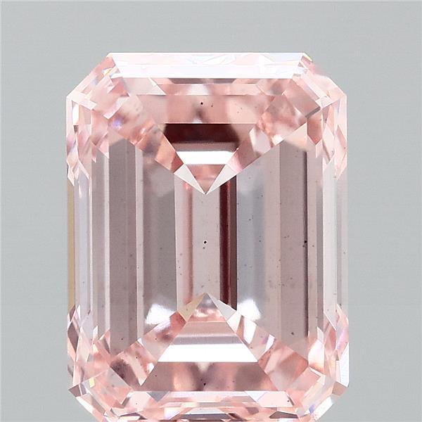6.01ct Emerald FANCY INTENSE PINK VS2 Lab Created Diamond