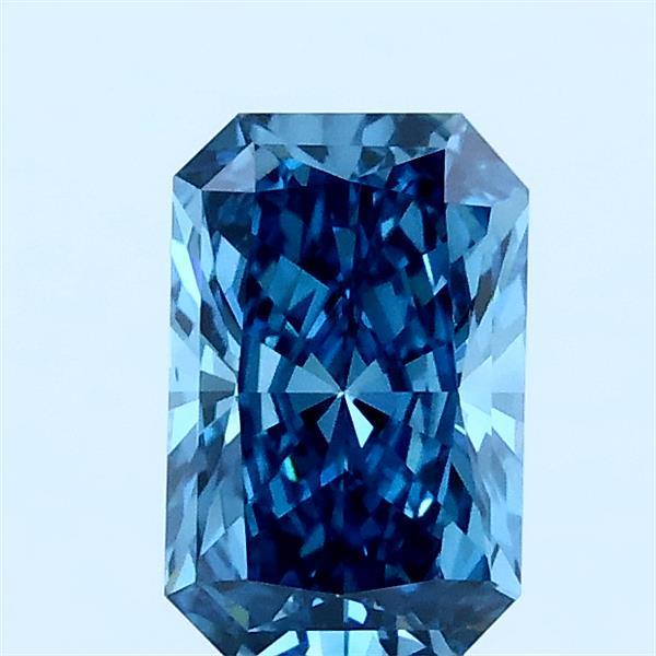 0.94ct Radiant FANCY VIVID BLUE VS1 Lab Created Diamond