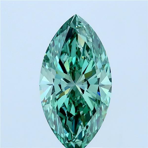3.02ct Marquise FANCY VIVID GREEN VVS2 Lab Created Diamond