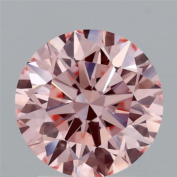 2.41ct Round FANCY INTENSE PINK VS1 Lab Created Diamond