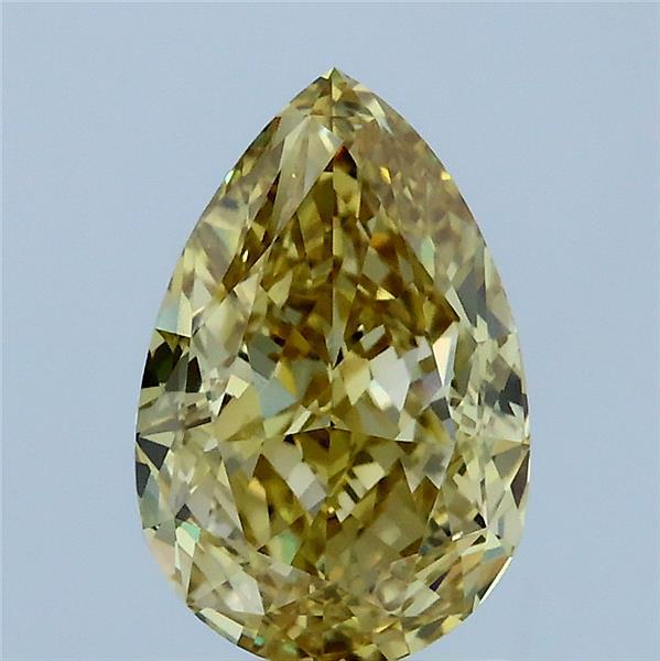 2.03ct Pear FANCY INTENSE YELLOW VVS2 Lab Created Diamond