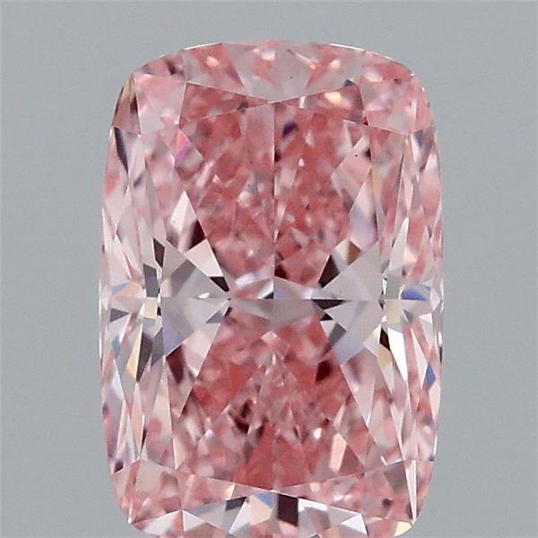 1.48ct Cushion FANCY VIVID PINK VS1 Lab Created Diamond