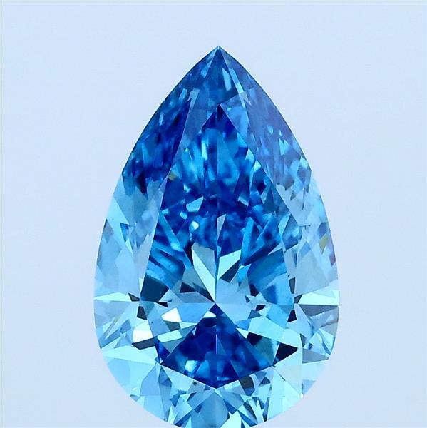 1.93ct Pear FANCY VIVID BLUE VS1 Lab Created Diamond