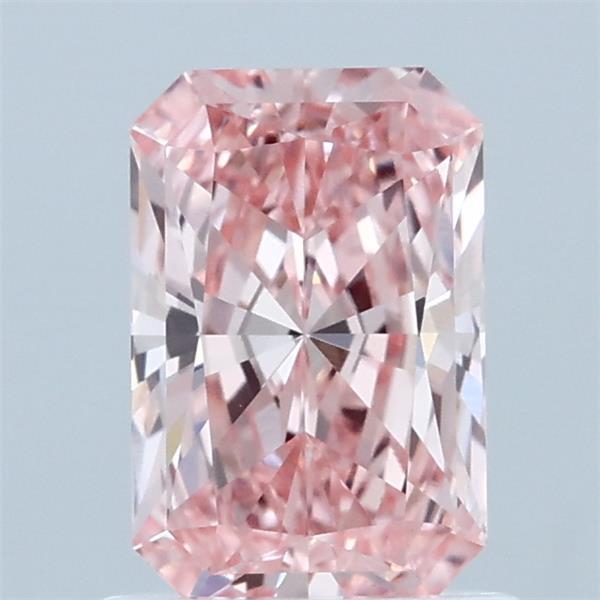 1.07ct Radiant FANCY VIVID PINK VVS2 Lab Created Diamond