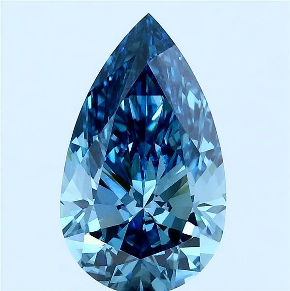 2.01ct Pear FANCY VIVID BLUE VS1 Lab Created Diamond