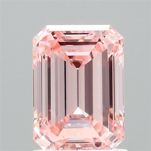 1.58ct Emerald FANCY INTENSE PINK VS1 Lab Created Diamond
