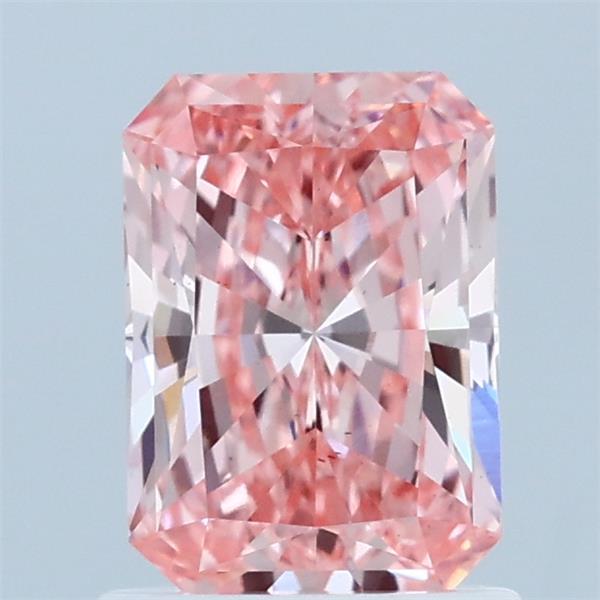 1.11ct Radiant FANCY VIVID PINK VS1 Lab Created Diamond