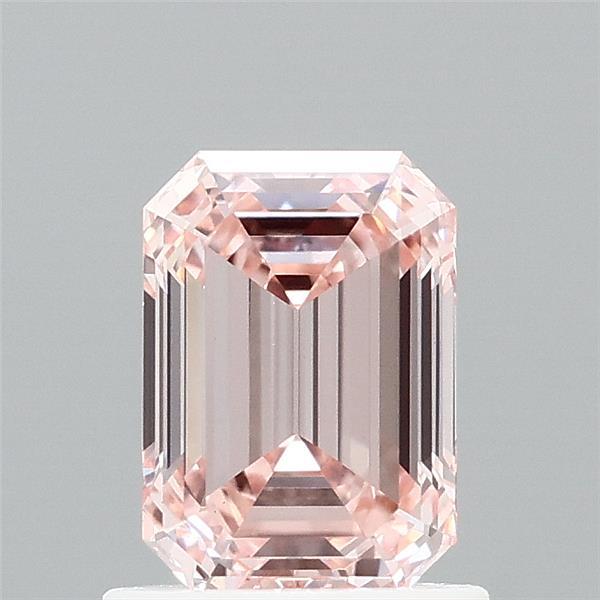 1.06ct Emerald FANCY INTENSE PINK VS1 Lab Created Diamond