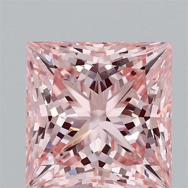1.8ct Princess FANCY INTENSE PINK VS2 Lab Created Diamond