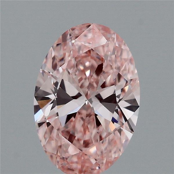 1.27ct Oval FANCY INTENSE PINK VS1 Lab Created Diamond