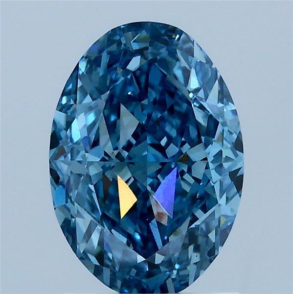 2ct Oval FANCY VIVID BLUE VS1 Lab Created Diamond
