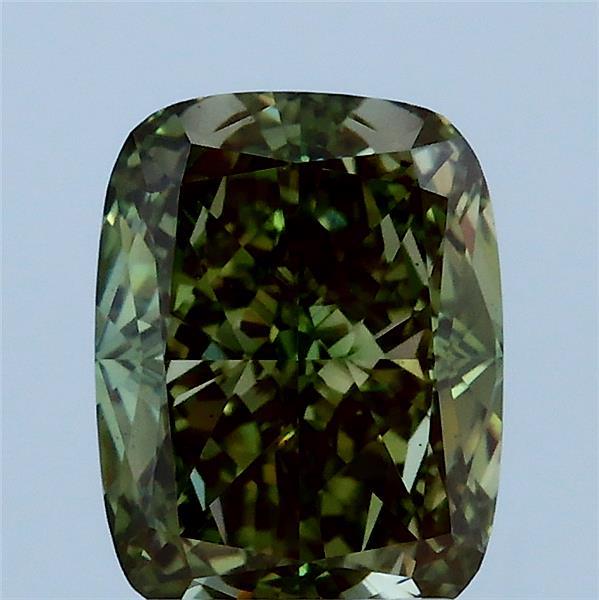 2.17ct Cushion FANCY INTENSE GREEN VS1 Lab Created Diamond