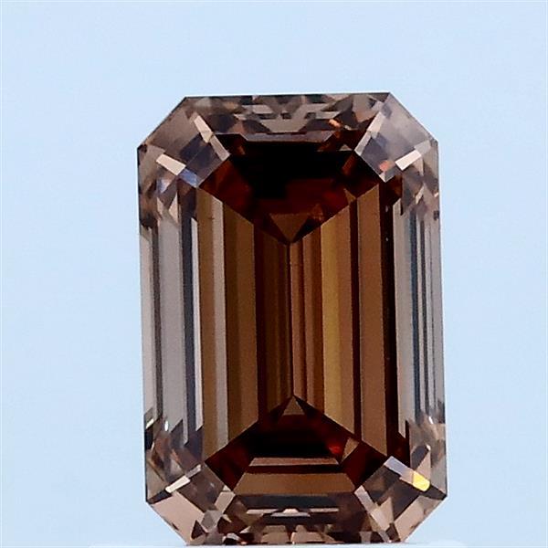 1.06ct Emerald FANCY BROWN VVS2 Lab Created Diamond
