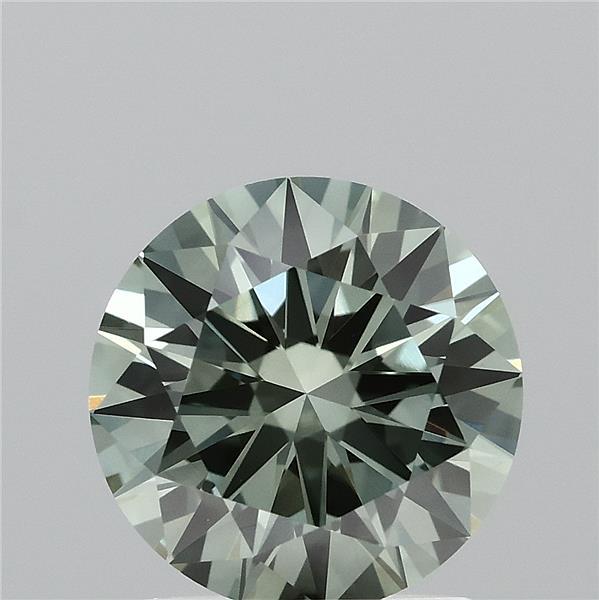 1.5ct Round FANCY VIVID GREEN VS1 Lab Created Diamond