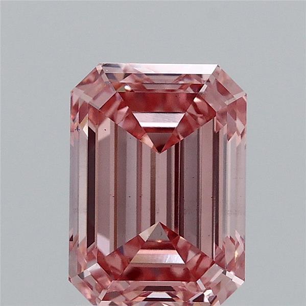 2.01ct Emerald FANCY INTENSE PINK VS2 Lab Created Diamond