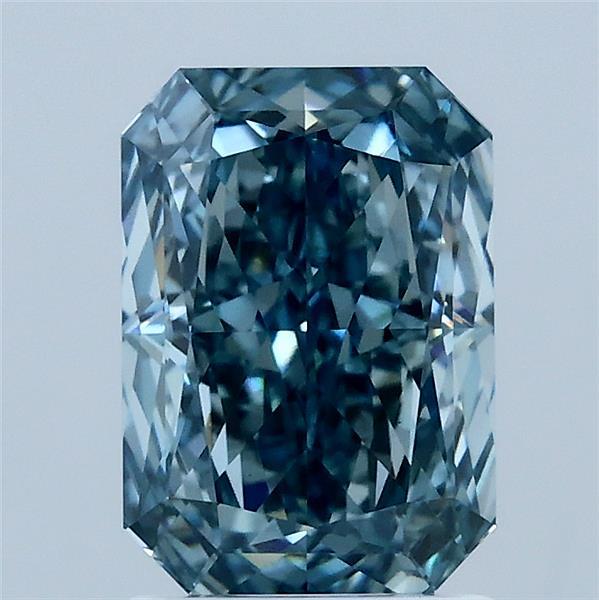 2.14ct Radiant FANCY VIVID BLUE VS1 Lab Created Diamond