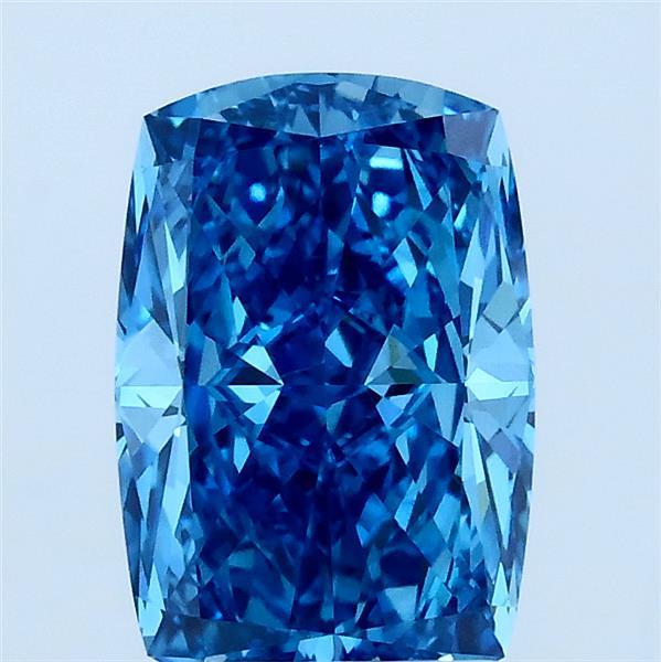 2.05ct Cushion FANCY VIVID BLUE VVS2 Lab Created Diamond