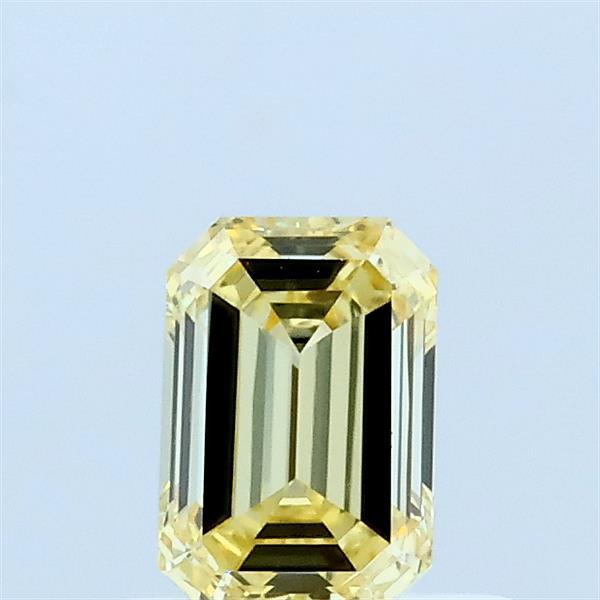 0.55ct Emerald FANCY LIGHT YELLOW VS1 Lab Created Diamond