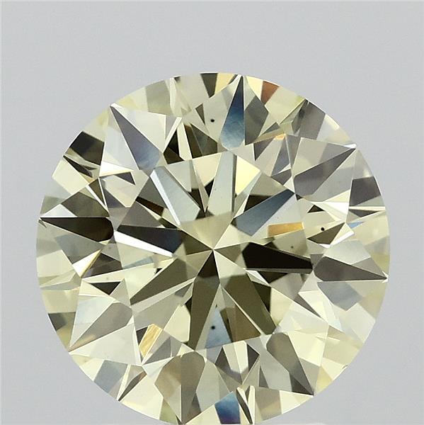 3ct Round FANCY LIGHT YELLOW VS1 Lab Created Diamond