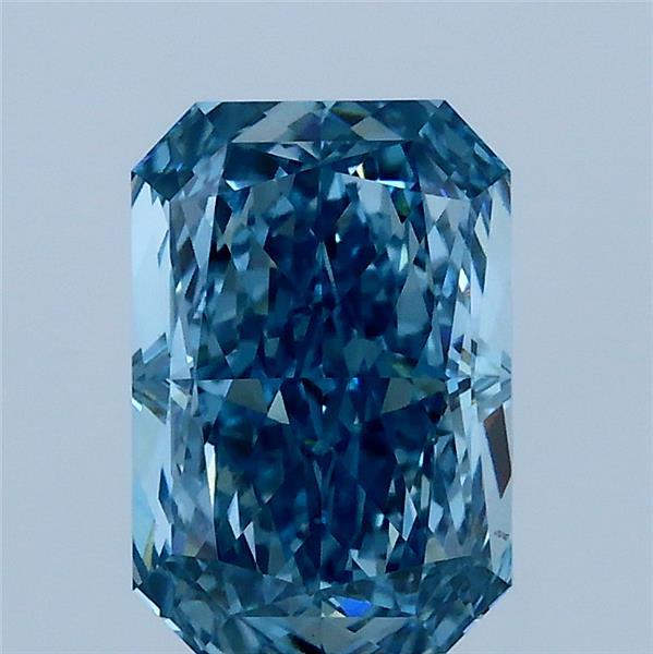 2.1ct Radiant FANCY VIVID BLUE VS1 Lab Created Diamond