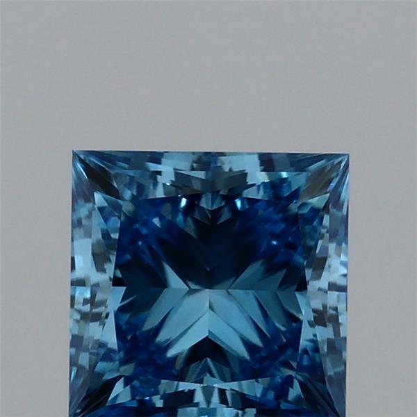 1ct Princess FANCY VIVID BLUE VS1 Lab Created Diamond