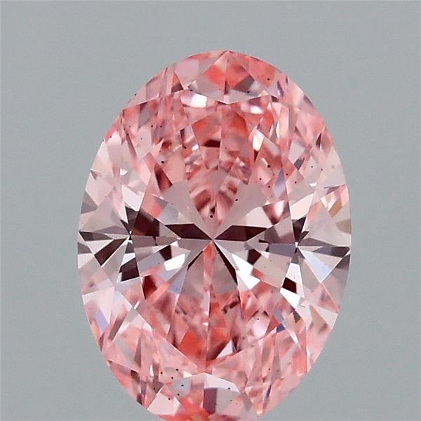 1.1ct Oval FANCY VIVID PINK VS2 Lab Created Diamond