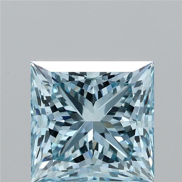 2.54ct Princess FANCY VIVID BLUE VS1 Lab Created Diamond