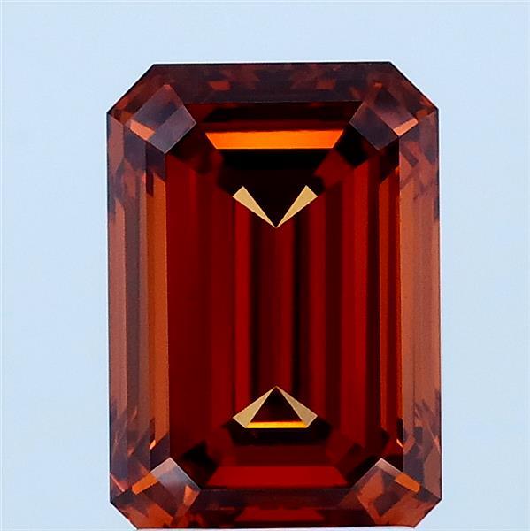 2.09ct Emerald FANCY VIVID ORANGE VS1 Lab Created Diamond