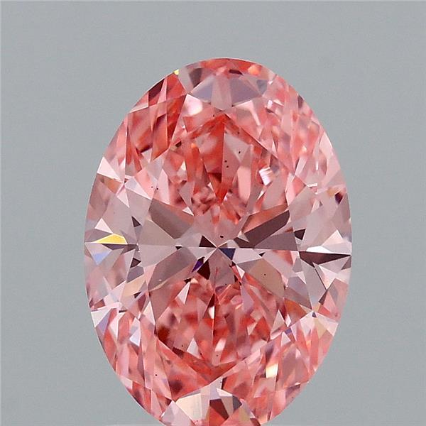 2.02ct Oval FANCY VIVID PINK VS2 Lab Created Diamond